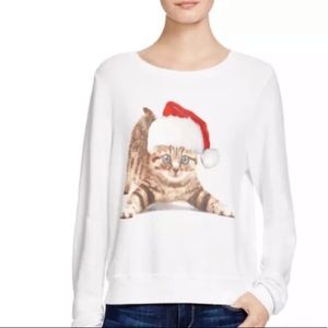 Wildfox Christmas kitten sweater